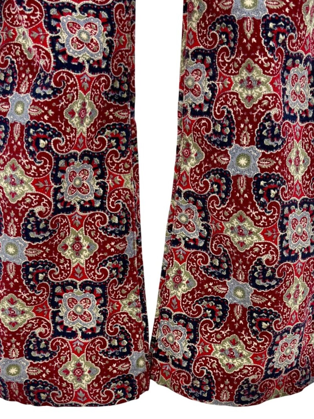 VTG NWT Tommy Hilfiger Paisley Floral Wide Leg Corduroy Jeans | Boho Grunge Y2K - Picture 7 of 16